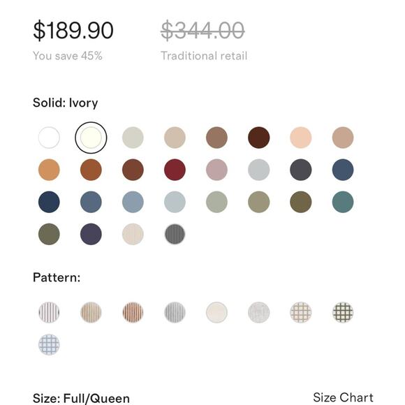 Quince European Linen Duvet Cover Set Ivory Size Queen/Full - Picture 6 of 8